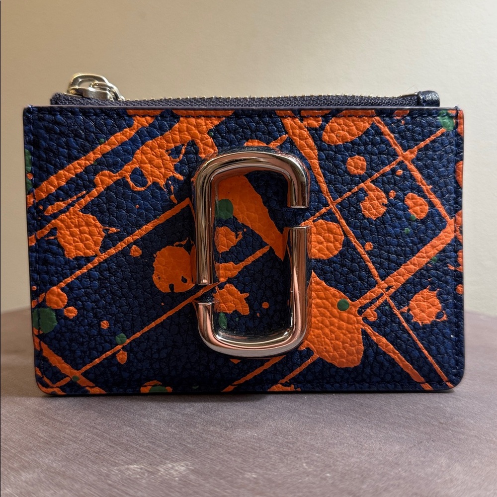 Marc Jacobs The Splatter Paint Top Zip Multi Wallet Card Case